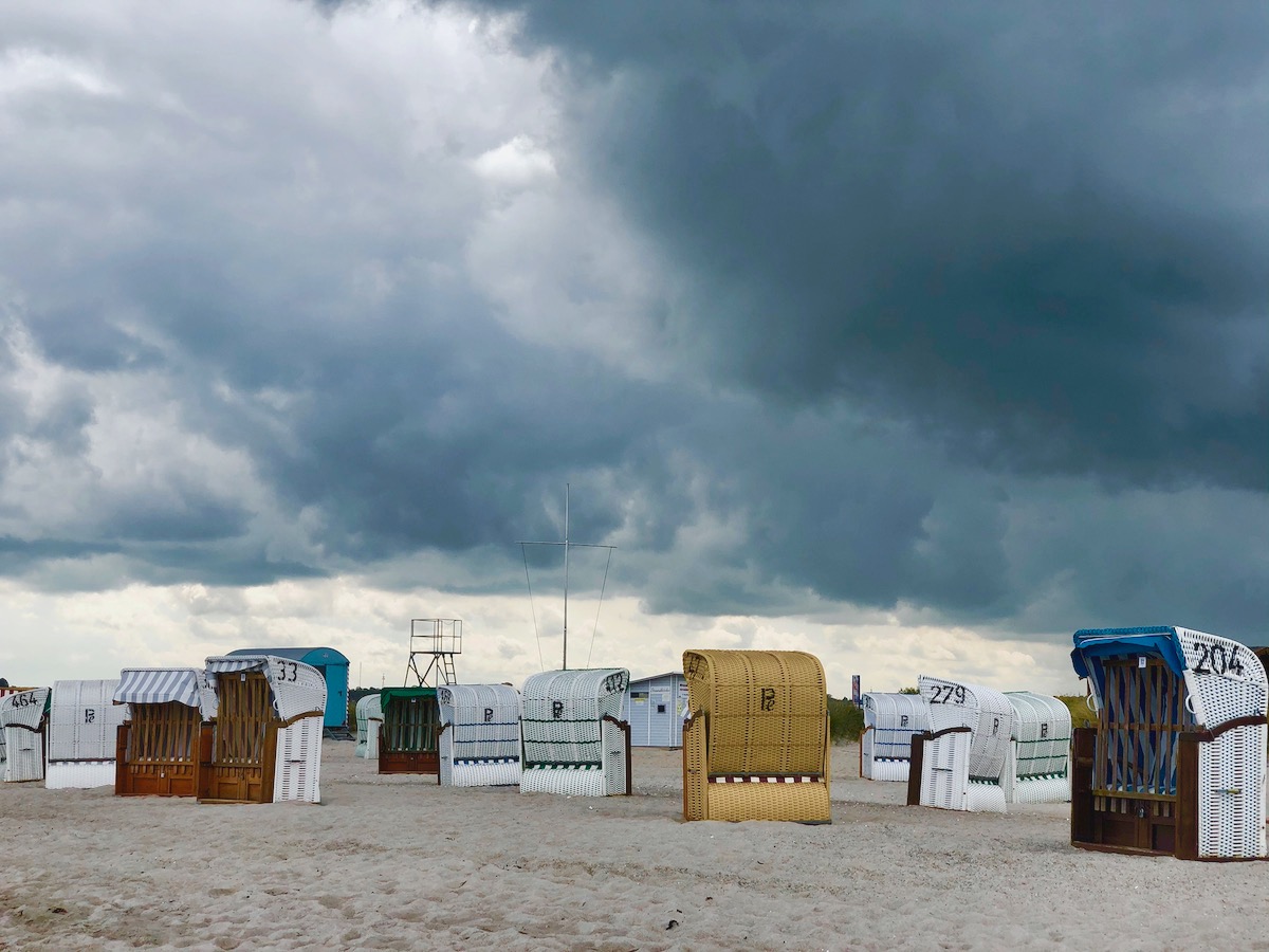 Ostsee bei Regen