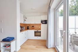 Apartmenthaus Emily in Hohwacht an der Ostsee Küche & Dachterrasse